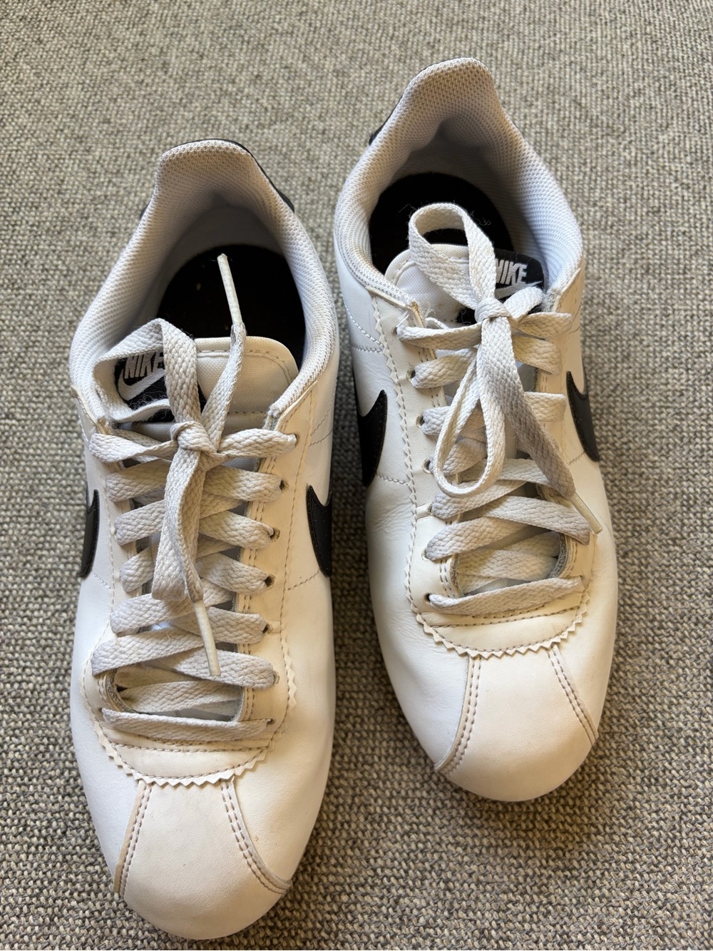 Nike Women's White/Black Classic Cortez Sneakers - Picture 3 of 6
